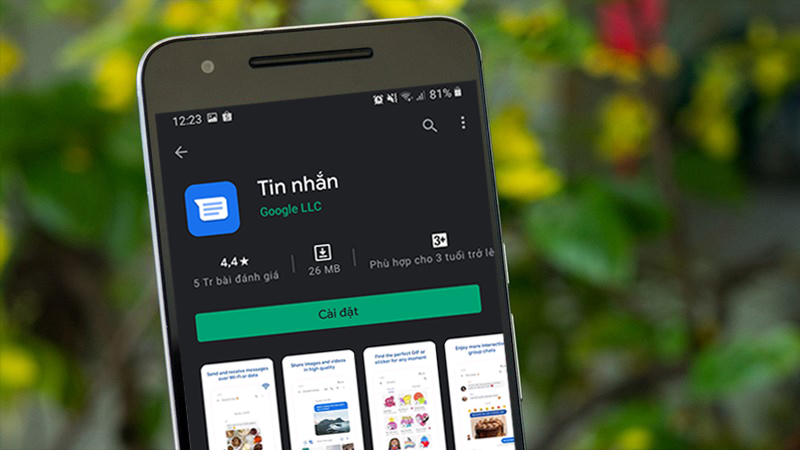Ứng dụng Tin nhắn của Google có số lượt đánh giá 